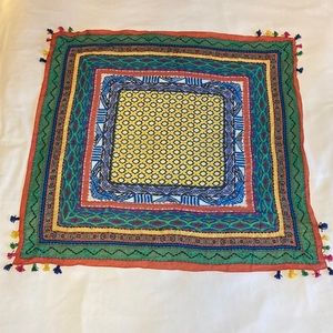 Beautiful scarf. Great detail and fun beaded tassels.